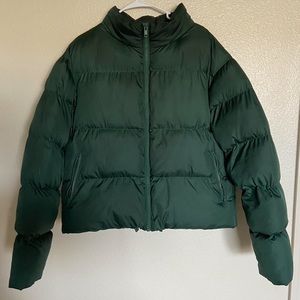 Green ASOS puffer jacket